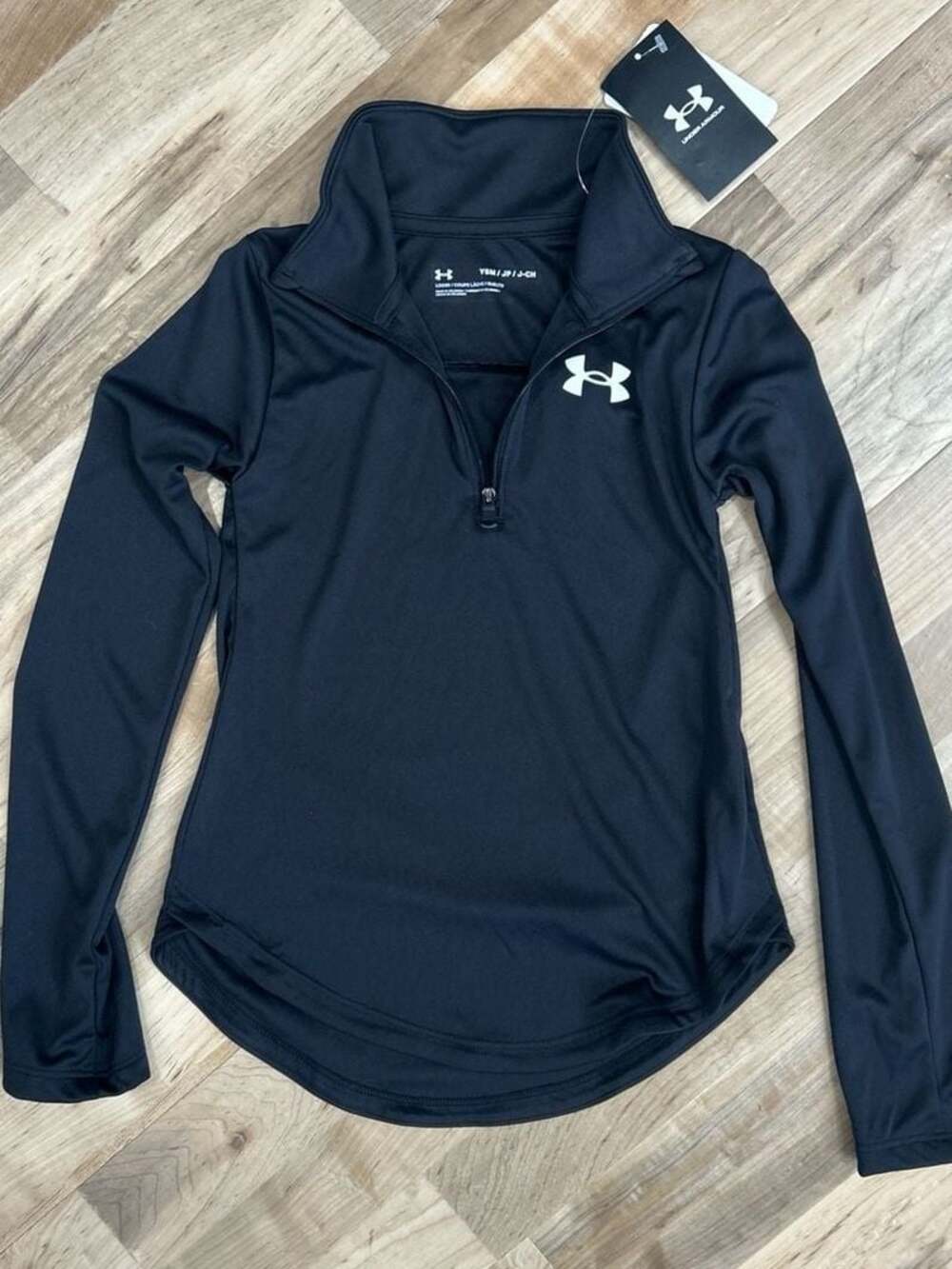 Under Armour Girls HeatGear Tech Half-Zip Long Sleeve Pullover